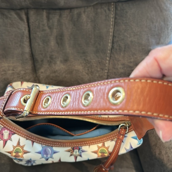 Dooney and Bourke Disney’s passport pattern satchel gently used zipper closure - Picture 11 of 11
